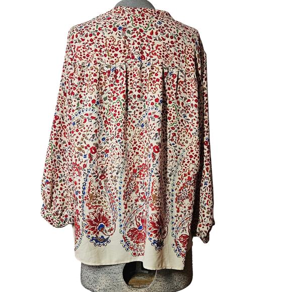 Gerard Darel Printed Blouse Size 38/ XL - Picture 2 of 4